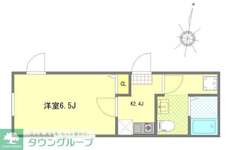 リッシェル祖師谷(ワンルーム/2階)の間取り写真