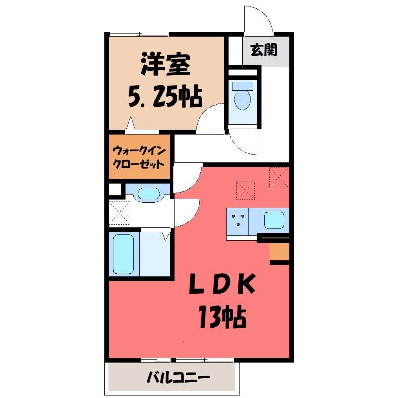 コンフォートレジデンス A(1LDK/1階)の間取り写真