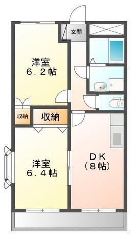 エポック21(2DK/3階)の間取り写真