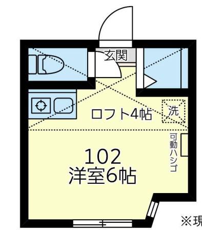 ユナイト末吉ワイオミング(ワンルーム/1階)の間取り写真