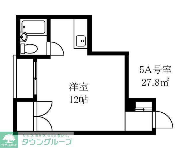 キャピタル(ワンルーム/5階)の間取り写真
