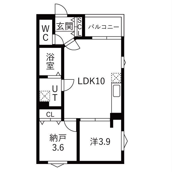 DEVELD西又兵ヱ(1SLDK/3階)の間取り写真