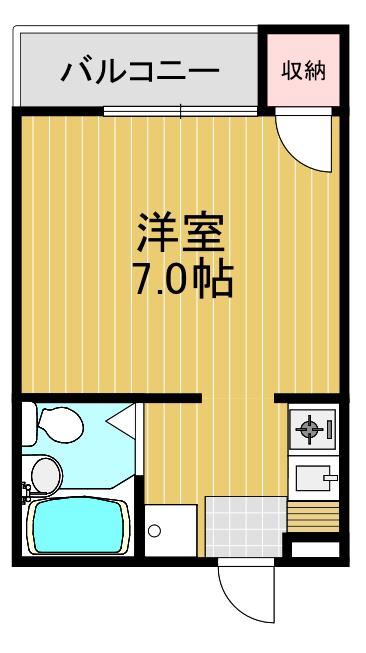 ピソ・デ・ホベン(1K/4階)の間取り写真