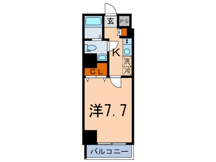 リベール西片(1K/8階)の間取り写真