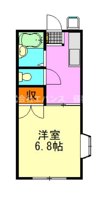 グローバルハイツ(1K/1階)の間取り写真
