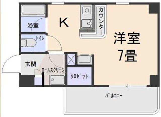 ユングハイム小幡(1K/2階)の間取り写真