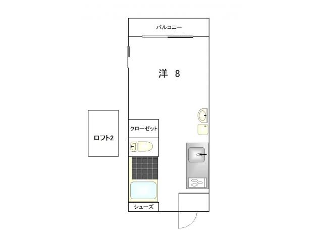 第33三共ラフォーレ(ワンルーム/5階)の間取り写真
