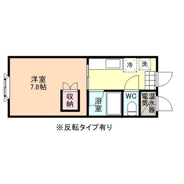 アストリアI(1K/2階)の間取り写真