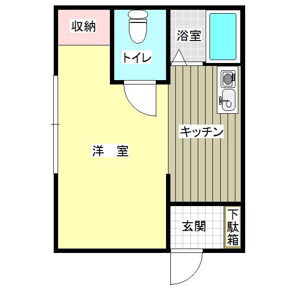 エトワールプラザ(ワンルーム/3階)の間取り写真