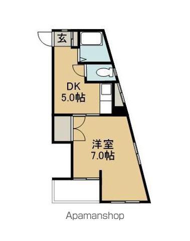 APEX松山(1DK/4階)の間取り写真