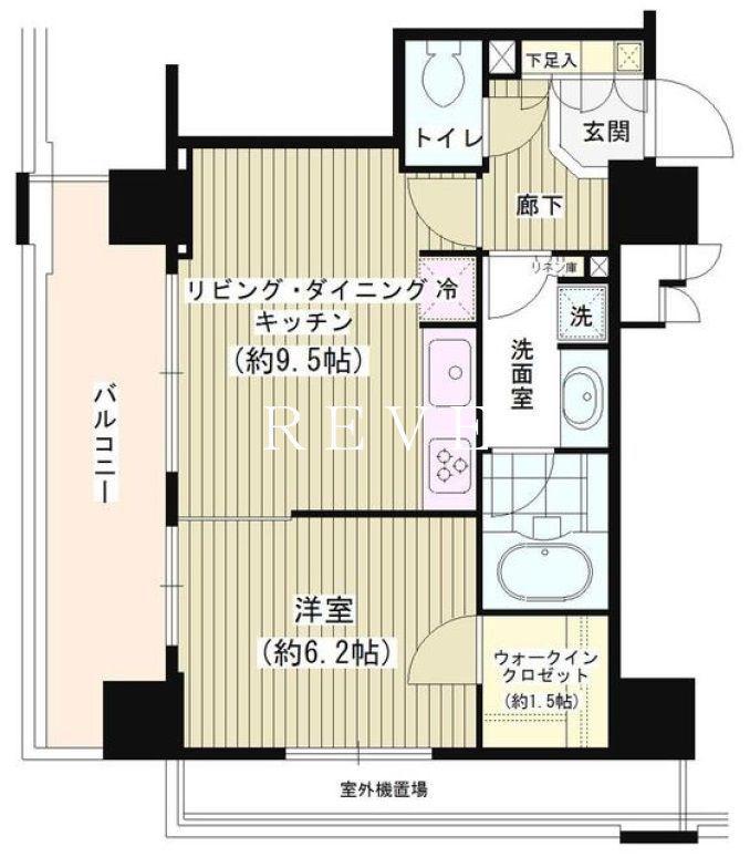 パークタワー秋葉原(1LDK/5階)の間取り写真