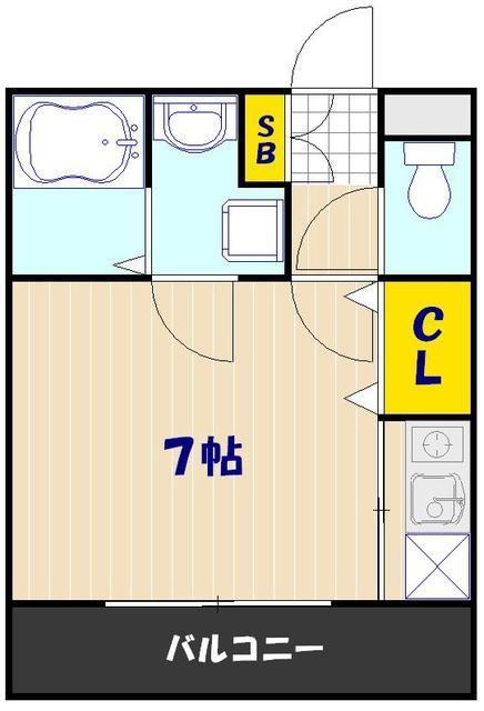 サンフェリーチェ(1K/3階)の間取り写真