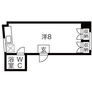 オズレジデンス難波南(ワンルーム/5階)の間取り写真