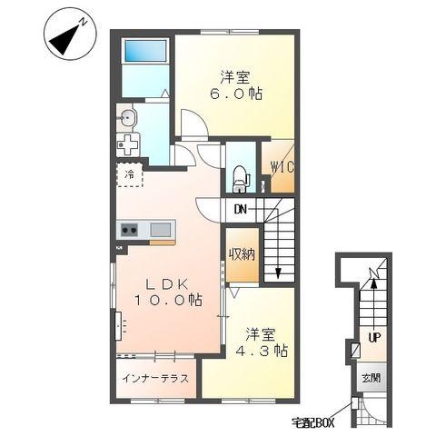 エクステンド・Y(2LDK/2階)の間取り写真