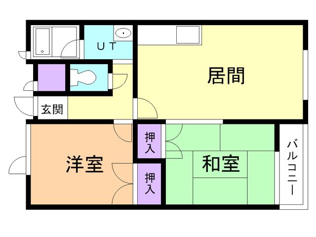 カーサ・レガーロI・II(2LDK/1階)の間取り写真