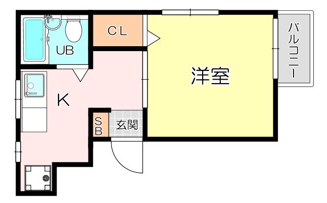 エンプレス南塚口(1K/3階)の間取り写真