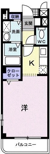 メゾン・ルミエール(1K/3階)の間取り写真