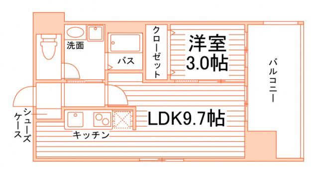 アリエス学研都市Ⅱ(1LDK/4階)の間取り写真