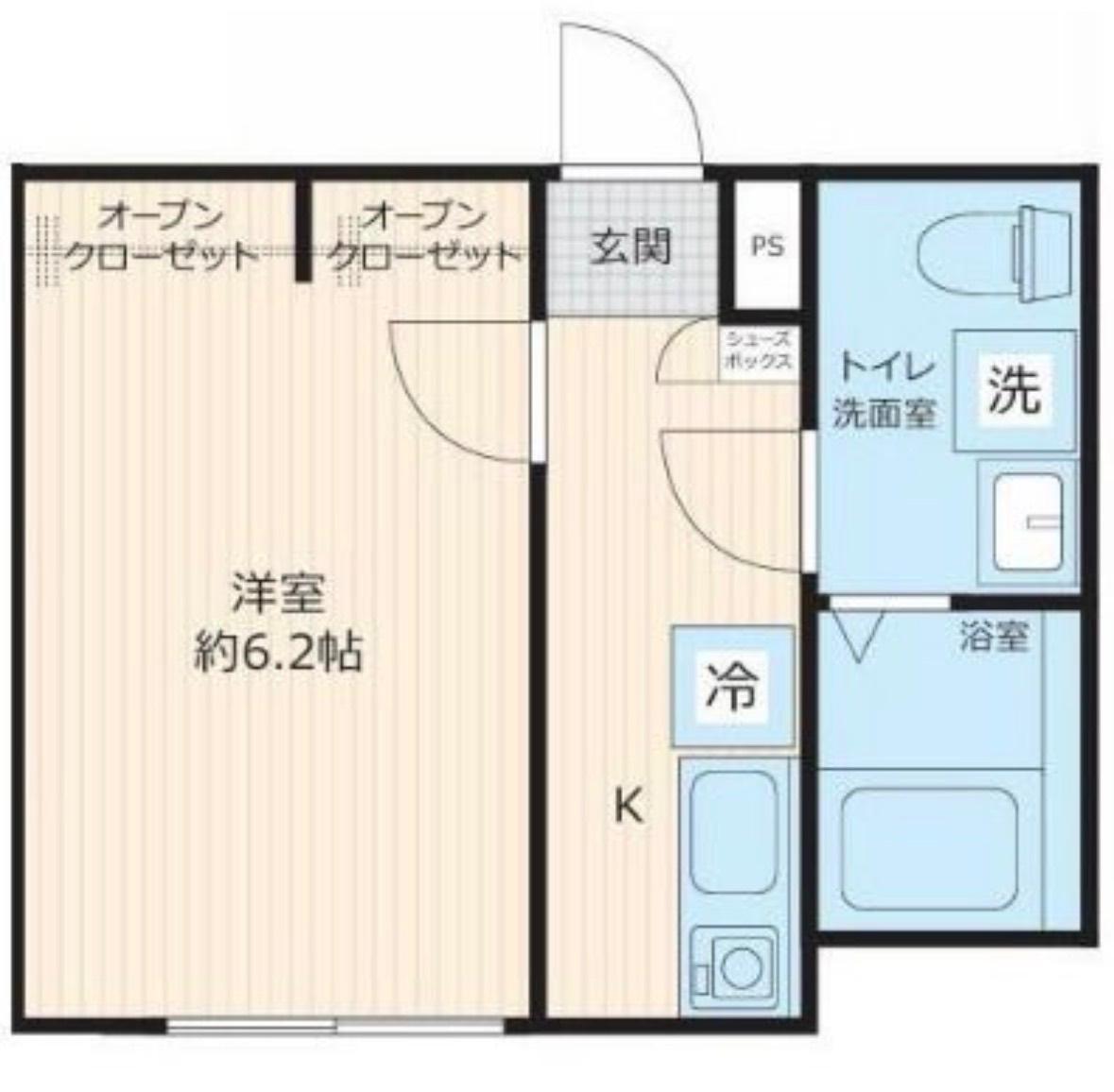 サルパーレ鴻巣本町(1K/2階)の間取り写真