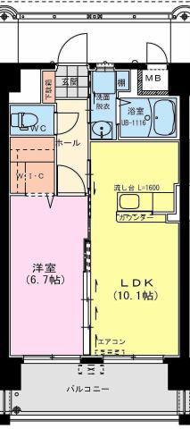 サンライズコート(1LDK/4階)の間取り写真