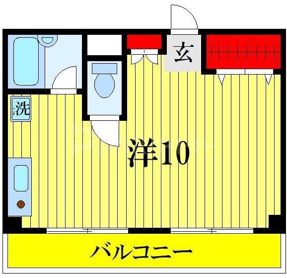ベラルーサ11番館(ワンルーム/3階)の間取り写真