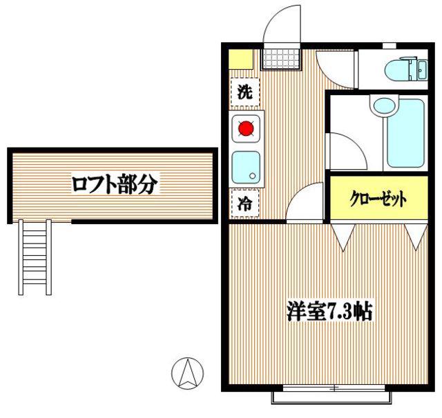 SHALLOWVALLEY211(1K/2階)の間取り写真