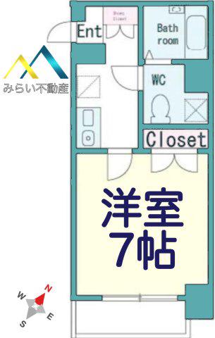 プラスパ鶴見(1K/3階)の間取り写真