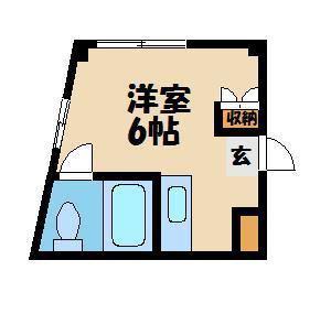 ベルハイツ入間(ワンルーム/3階)の間取り写真