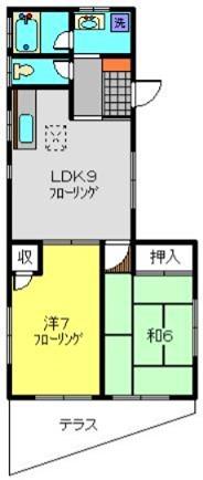 小泉アパート(2LDK/2階)の間取り写真