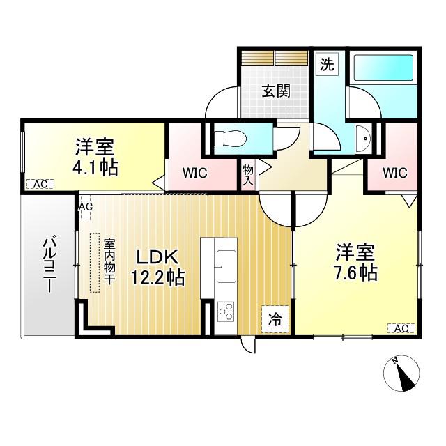 CASA DE MANA 吉祥寺(2LDK/3階)の間取り写真