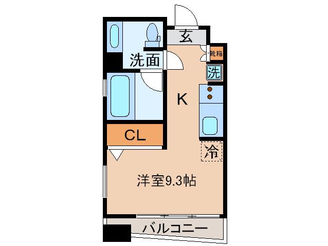 シャトーアンドホテル名駅南II(ワンルーム/8階)の間取り写真