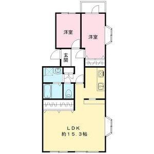 第六サンハイツ大森(2LDK/3階)の間取り写真