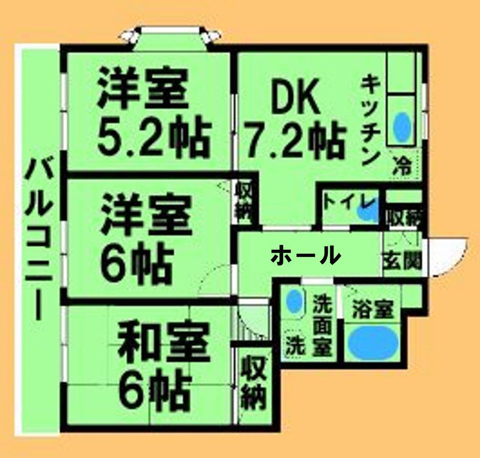 メゾン・フリーダム(3DK/2階)の間取り写真