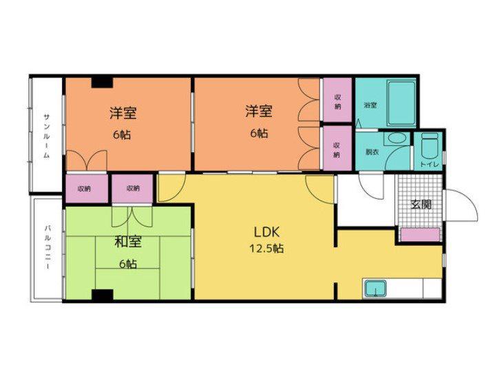 レジデンス京田(3LDK/2階)の間取り写真