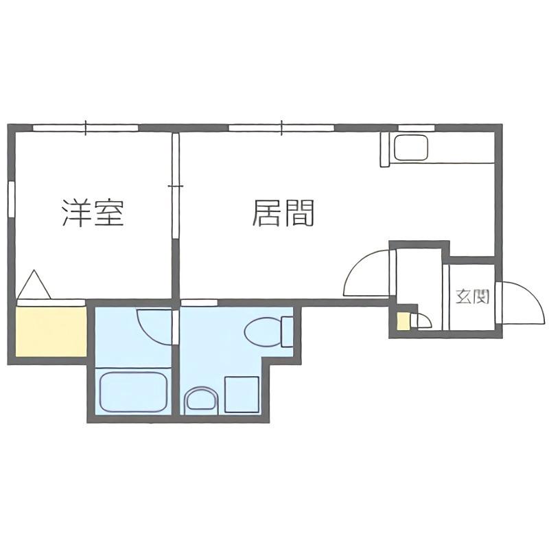 J`SCOURT東札幌(1LDK/3階)の間取り写真