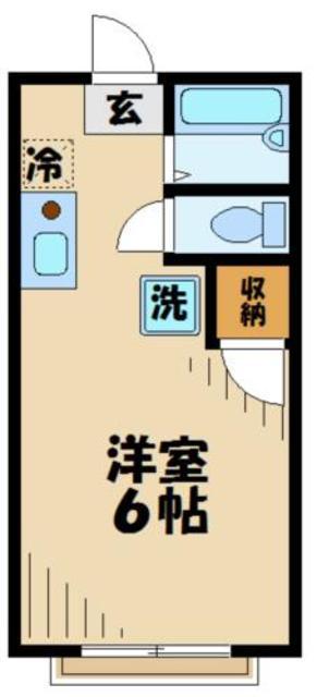 クロノス南大沢A棟(ワンルーム/2階)の間取り写真