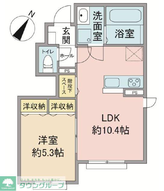 グリーンハイツ(1LDK/1階)の間取り写真