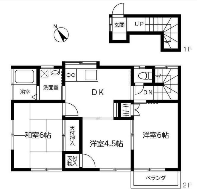 コーポイラゴ(3DK/2階)の間取り写真