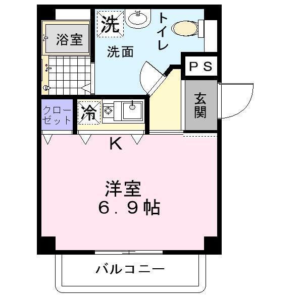 エヌエムディセット(1K/3階)の間取り写真