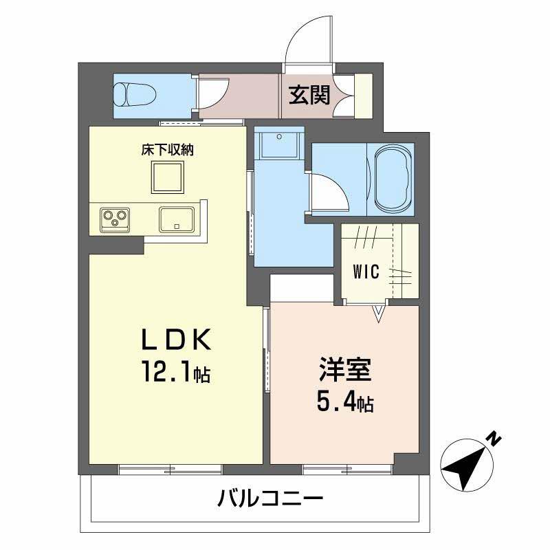 プティ・サーブル(1LDK/1階)の間取り写真