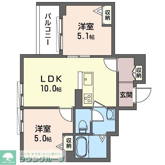 SHA MAISON884(2LDK/2階)の間取り写真
