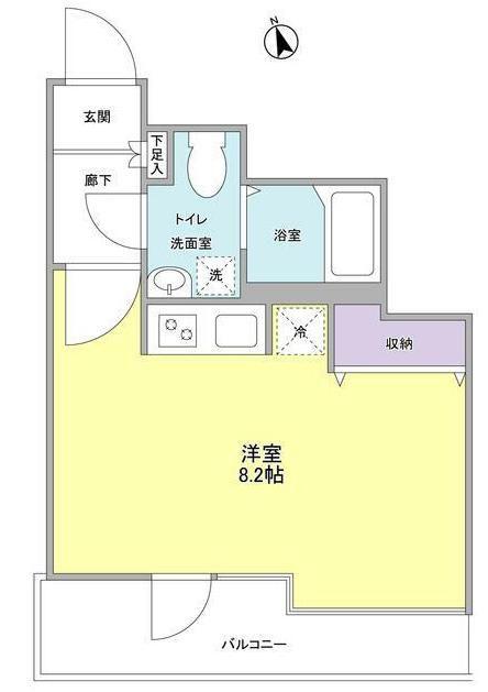 メゾンドール鷺沼(ワンルーム/1階)の間取り写真