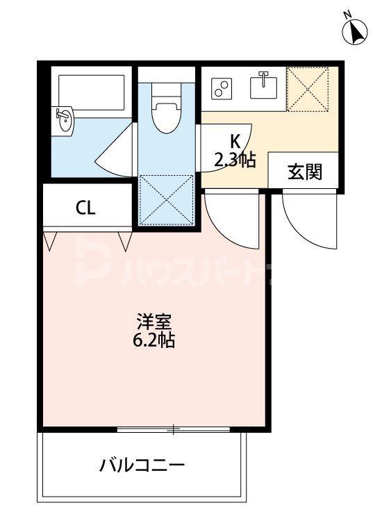ラフラン新小岩(1K/1階)の間取り写真