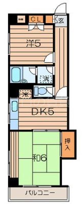 シノックス・プラザ(2DK/6階)の間取り写真
