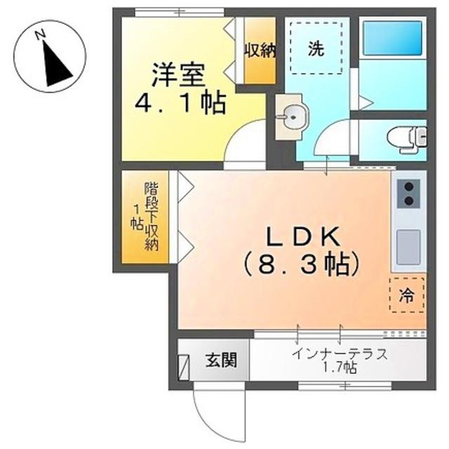 CASA・嶋(1LDK/1階)の間取り写真