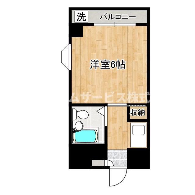 美章園中村ビル(1K/5階)の間取り写真