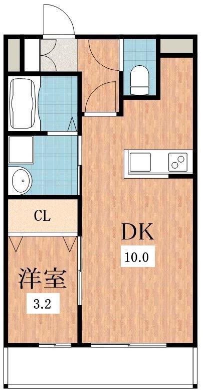 エーデ田辺(1LDK/1階)の間取り写真