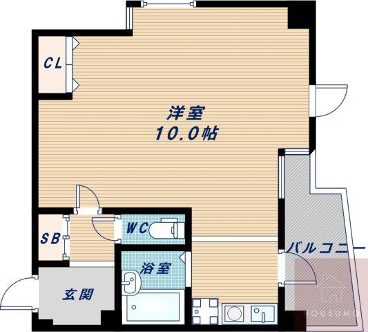 リアライズ緑地北(1K/9階)の間取り写真