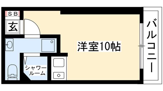 メゾン内山(ワンルーム/3階)の間取り写真