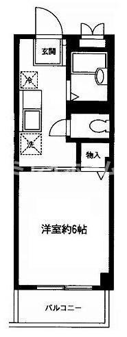アステール(1K/1階)の間取り写真